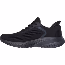) Skechers BOBS Sport Squad Chaos Textile Women's Black Trainers - Black, 8 (Adults'