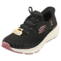 Skechers Slip-ins Edgeride Impression Womens Fashion Trainers in Black Pink - 4 UK