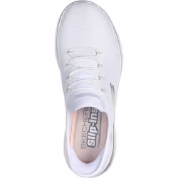 ) Skechers Summits Diamond Dream Textile Women's White/Silver Trainers - White, 3 (Adults'