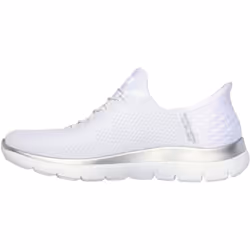 ) Skechers Summits Diamond Dream Textile Women's White/Silver Trainers - White, 3 (Adults'