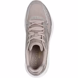 ) Skechers Tres-Air Uno Glit-Airy Women's Taupe Trainers - Brown, 6 (Adults'