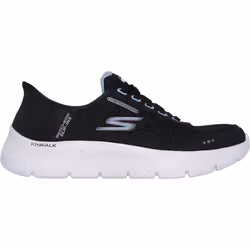 ) Go Walk Flex Clear Creek | Black/Mauve | Women's Breathable Bungee Lace Trainers - 4 (Adults'