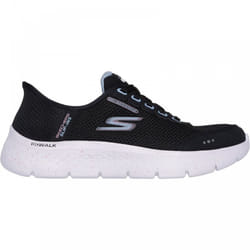 ) Go Walk Flex Clear Creek | Black/Mauve | Women's Breathable Bungee Lace Trainers - 4 (Adults'