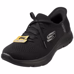 Skechers Slip-ins Summits Vegan Womens Fashion Trainers in Black - 5