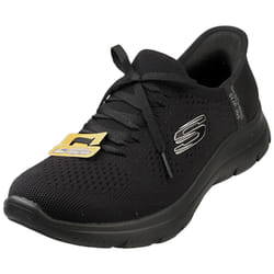 Skechers Slip-ins Summits Vegan Womens Fashion Trainers in Black - 5