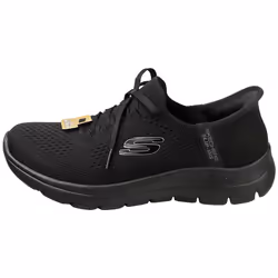 Skechers Slip-ins Summits Vegan Womens Fashion Trainers in Black - 7