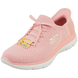 Skechers Slip-ins Summits Vegan Womens Fashion Trainers in Rose - 7