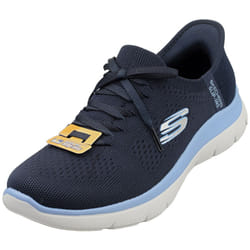 Skechers Slip-ins Summits Vegan Womens Fashion Trainers in Navy Blue - 6