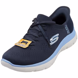Skechers Slip-ins Summits Vegan Womens Fashion Trainers in Navy Blue - 7