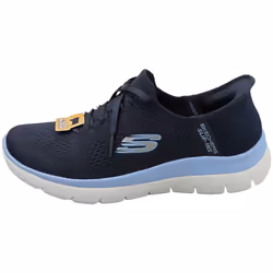 Skechers Slip-ins Summits Vegan Womens Fashion Trainers in Navy Blue - 7