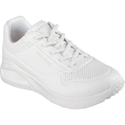) Skechers Uno Lite Lite Work Polyurethane Women's White Trainers - White, 4 (Adults'