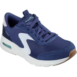 ) Skechers Skech-Air Court Air Wave Leather Women's Navy/Multi Trainers - Blue, 4 (Adults'