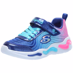 Skechers Wavy Beams-Ombre Express Sneaker Navy/Multi 2 US Unisex Little Kid