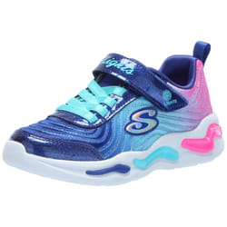 Skechers Wavy Beams-Ombre Express Sneaker  Navy/Multi  2 US Unisex Little Kid