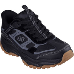 ) Skechers Vigor AT Leather Men's Black Hiking Boots - Black, 7 (Adults'