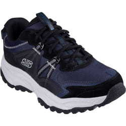 ) Skechers Vigor AT Richwood Leather Men's Navy/Grey Hiking Boots - Blue, 7 (Adults'