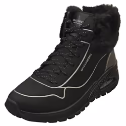 Skechers Uno Rugged Fal Shimmer Womens Casual Boots in Black - 6