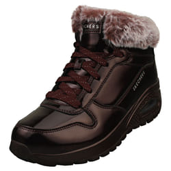 Skechers Uno Rugged Fiesty Winter Womens Fashion Boots in Burgundy - 5