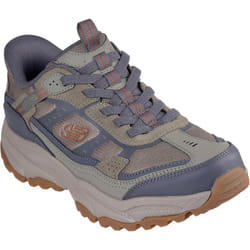 ) Skechers Vigor AT Leather Men's Olive/Grey Hiking Boots - Green, 8 (Adults'