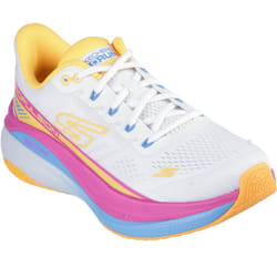 ) Skechers Performance Max Cushioning Propulsion Textile Women's White/Orange Trainers - White, 4 (Adults'