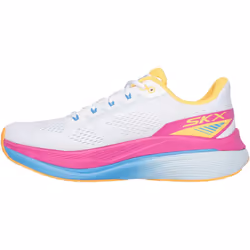 ) Skechers Performance Max Cushioning Propulsion Textile Women's White/Orange Trainers - White, 4 (Adults'