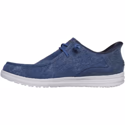 ) Skechers Melson Coronado Textile Men's Denim Moccasins Shoes - Blue, 8 (Adults'