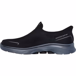 ) Skechers GO WALK 7 Easy On Evolution Textile Men's Black/Charcoal Trainers - Black, 7 (Adults'