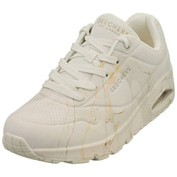 Skechers Uno Marbel Marvel Womens Fashion Trainers in Off White - 8 UK