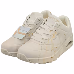 Skechers Uno Marbel Marvel Womens Fashion Trainers in Off White - 8 UK