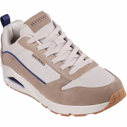 ) Skechers Uno Stacre 2.0 Leather Men's Sand Trainers - Brown, 8 (Adults'