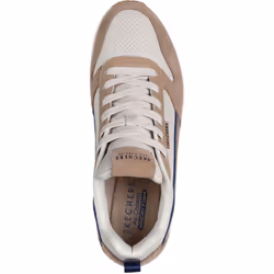 ) Skechers Uno Stacre 2.0 Leather Men's Sand Trainers - Brown, 8 (Adults'
