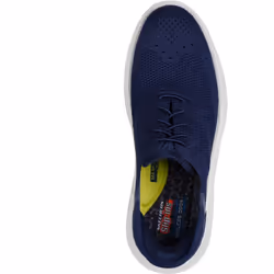 ) Skechers Garza Palma Polyester Men's Navy Trainers - Blue, 10 (Adults'
