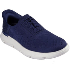 ) Skechers Garza Palma Polyester Men's Navy Trainers - Blue, 12 (Adults'