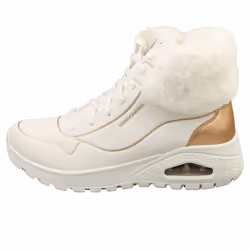 Skechers Uno Rugged Fall Shimmer Womens Fashion Boots in White Gold - 8