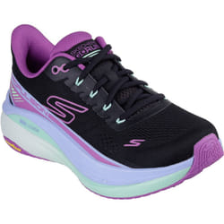 ) Skechers Performance Max Cushioning Propulsion Textile Women's Black/Purple Trainers - Black, 8 (Adults'