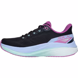) Skechers Performance Max Cushioning Propulsion Textile Women's Black/Purple Trainers - Black, 8 (Adults'