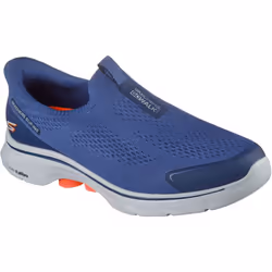 ) Skechers GO WALK 7 Easy On Evolution Textile Men's Navy Trainers - Blue, 6 (Adults'