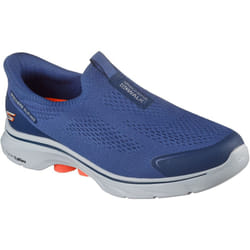 ) Skechers GO WALK 7 Easy On Evolution Textile Men's Navy Trainers - Blue, 6 (Adults'