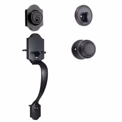 VEVOR Front Door Handle and Deadbolt Set Matte Black Front Door Lock Set with Interior Knob Adjustable Hole Spacing Single ...