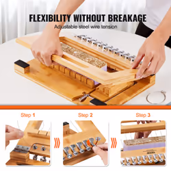 VEVOR Soap Cutter Cut 1 Inch 1-12 Pcs Bars Bamboo Soap Slicer With Steel Wire