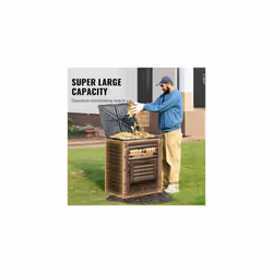Garden Compost Bin 80 Gal, BPA Free Composter, Large Capacity Outdoor Composting Bin with Top Lid and Bottom Door, Easy Assembling, Lightweight, Fast