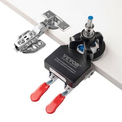 VEVOR 35 mm Concealed Door Hinge Jig  Aluminum Alloy Cabinet Hinge Jig  Accurate Locking Dual Clamp Fixation Hinge Drill Jig with Accessories  Woodwor