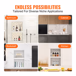 VEVOR Shower Niche 41 x 61x10cm Double Shelf Wall-inserted for Shower Bathroom - Additional view 5