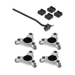 VEVOR Furniture Dolly  4 Pack 6-Inch Steel Tri-Dolly with 360 PP Swivel Wheels and Non-Slip Cap  3 Wheels Furniture Lift Mover Tool Set for Moving Hea