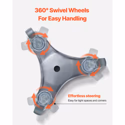 VEVOR Furniture Dolly  4 Pack 6-Inch Steel Tri-Dolly with 360 PP Swivel Wheels and Non-Slip Cap  3 Wheels Furniture Lift Mover Tool Set for Moving Hea