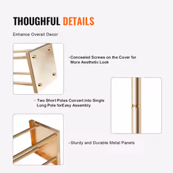 VEVOR 4PCS Column Wedding Flower Stand Cylindrical Display Rack 60cm Metal