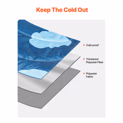 VEVOR Camping Blanket  Large Warm Wearable Stadium Blanket  Waterproof & Windproof  Polyester Fiber  Flame Retardant  Great for Outdoors  Picnics  Hik