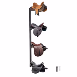 VEVOR Wall Mount Saddle Rack 24 x 7 x 52 in Four Tiers Horse Saddle Storage Rack Heavy Duty Equestrian Western and English ...