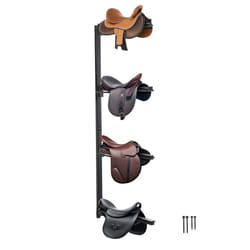 VEVOR Wall Mount Saddle Rack  24 x 7 x 52 in  Four Tiers Horse Saddle Storage Rack  Heavy Duty Equestrian Western and English Saddle Stand  Horse Blan