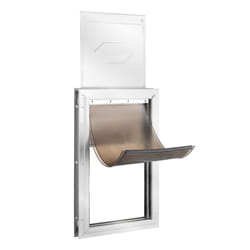VEVOR Pet Door for Interior and Exterior Doors  Aluminum Frame  Metal Closing Panel and Lock  Strong and Durable Dog Door  Pet Door Suitable for Large